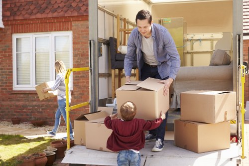 Van loading area with secured items for a Mayfair man and van service