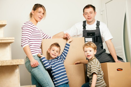 Moving furniture through a managed building during a Mayfair pick-up