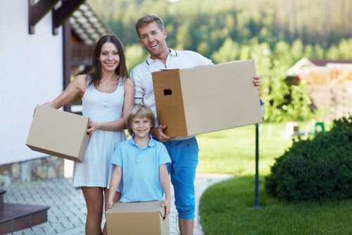 Professional movers planning access and parking for a Mayfair property