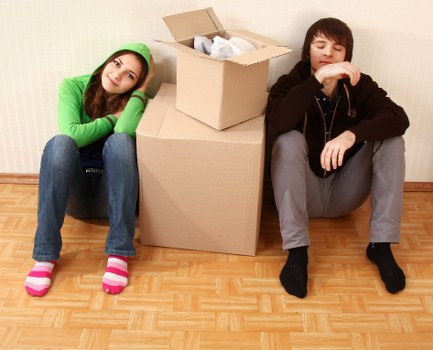Careful loading of household items into a removal van for a Mayfair move
