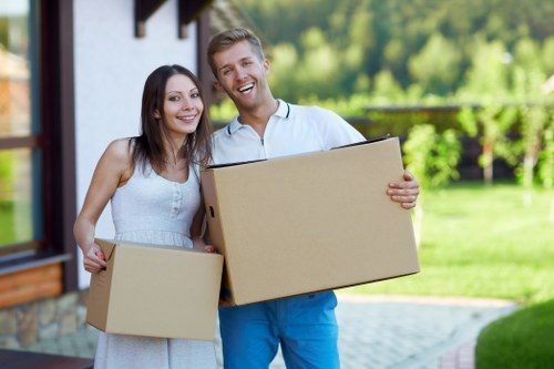 Professional movers loading furniture in Mayfair