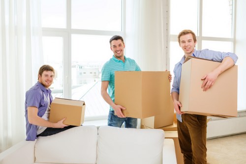 Commercial packing and unpacking support for a Mayfair office move