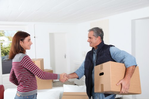 Local moving truck arranged for a Mayfair apartment move